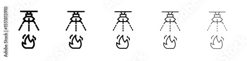 fire sprinkler icon simple illustration logo art