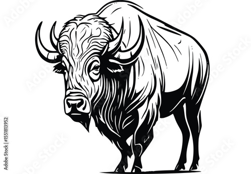 Bison vector illustration
