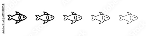 Fish icon simple illustration logo art