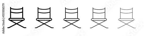 folding chair icon simple illustration logo art