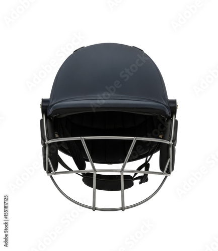 Black Cricket Helmet Isolated PNG for Head Protection and Safety Gear