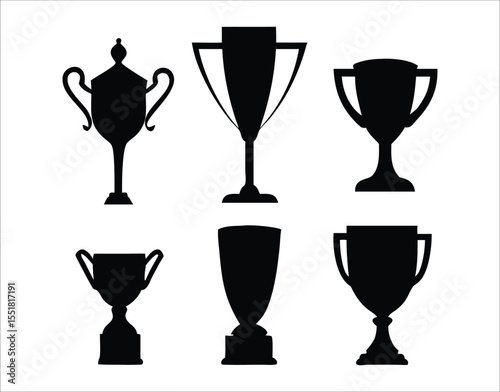 Futuristic E-Sports Trophy Silhouettes