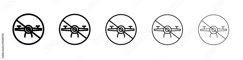 Obraz premium Forbidden Copter icon simple illustration logo art