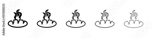 fresh bread icon simple illustration logo art