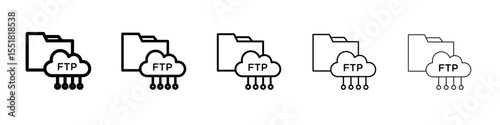 FTP navigate up icon simple illustration logo art