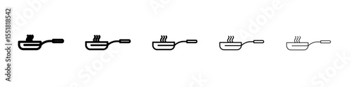 Frying pan icon simple illustration logo art