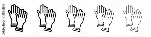 Garden gloves icon simple illustration logo art