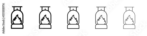 Gas cylinder icon simple illustration logo art