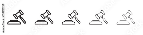 Gavel icon simple illustration logo art