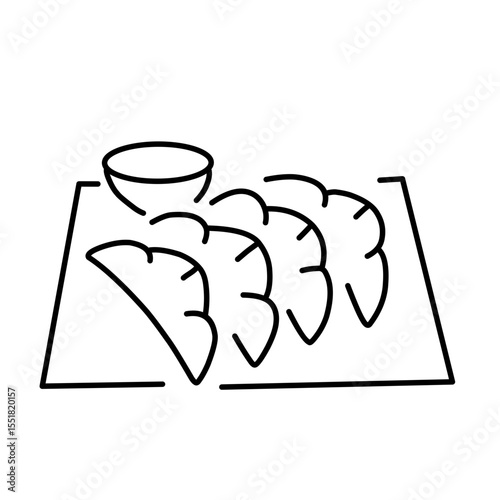 line vector japanese food