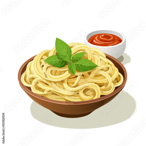 Delicious Spaghetti with Tomato Sauce and Basil - Ready to Eat!