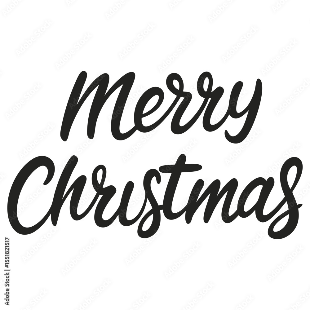 Fototapeta premium Merry christmas hand lettering calligraphy.Creative typography for Holiday Greeting Gift Card.