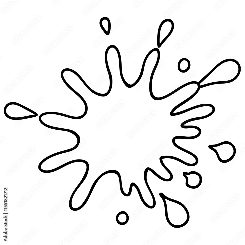 Obraz premium Minimal Color Splash Line Art