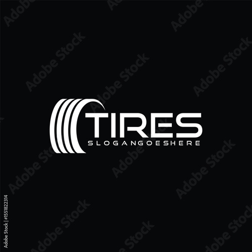 Vector Template with disk car drive. Illustration for logo design, business card, poster, website. Black background.