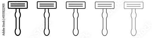 Hair removing razor icon simple illustration logo art