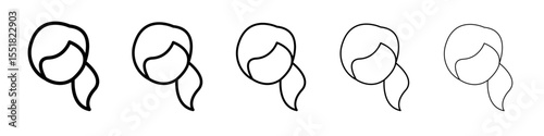Hair icon simple illustration logo art