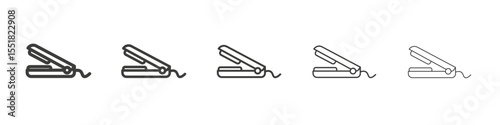 Hair straightener icon simple illustration logo art
