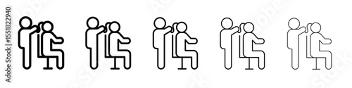 hairdresser at work icon simple illustration logo art