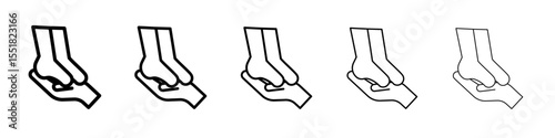 hand and foot icon simple illustration logo art