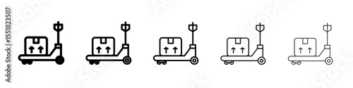 Hand pallet jack icon simple illustration logo art