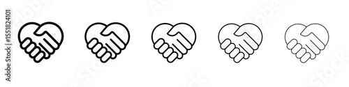 Handshake icon simple illustration logo art