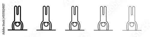 handstand exercise icon simple illustration logo art