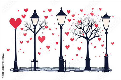 vector illustration of a street lamp, lamp, street, light, lantern, vector, post, design, illustration, old, night, architecture, antique, iron, art, decoration, sky, streetlight, object, metal, natur