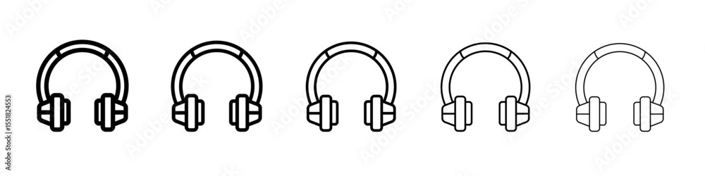 Headphones icon simple illustration logo art Headphones icon simple illustration logo art