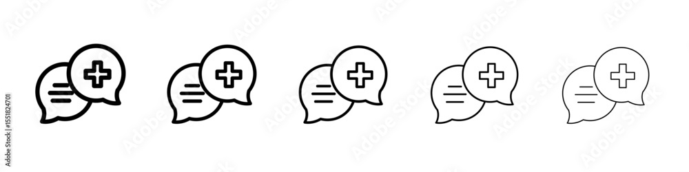 Obraz premium Healthcare Chat icon simple illustration logo art