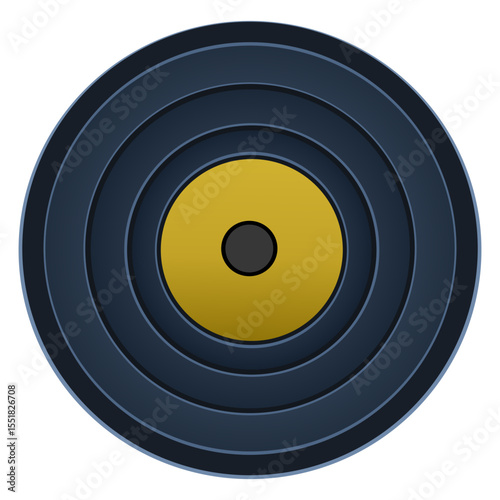 Vintage LP Record Editable Vector Icon