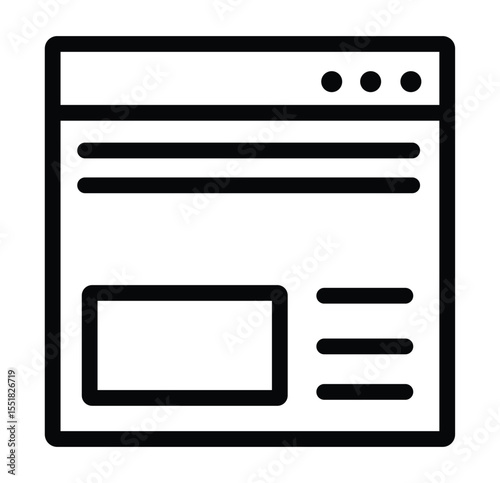 website line icon.News website icon in line style
