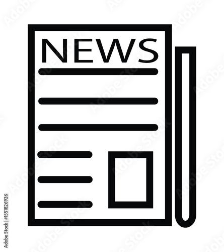 website line icon.News website icon in line style