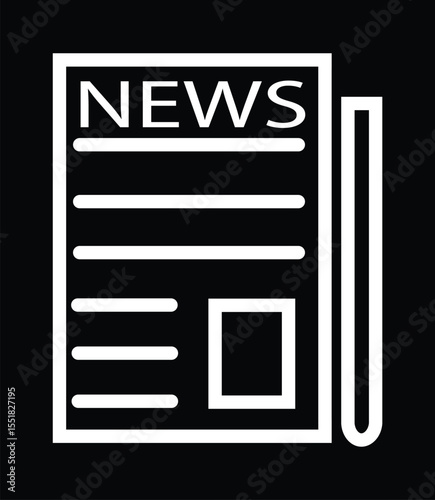website line icon.News website icon in line style