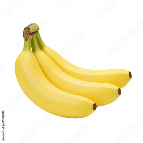 Ripe Yellow Bananas A Bunch of NutrientRich Fruit isolated on transparent background