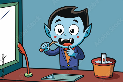 Vampire brush teeth