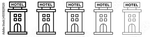 hotel icon simple illustration logo art