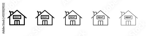 House rent icon simple illustration logo art