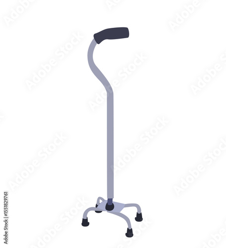 vektor Crutch tripod healthcare medical support telescopic metal cane 