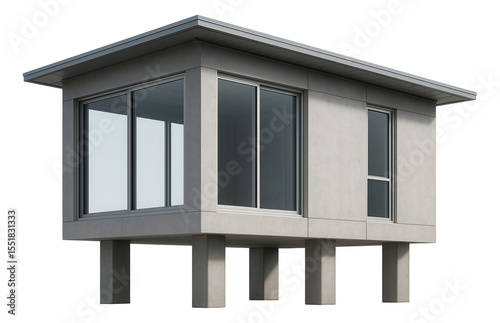 Modular home with a hurricane-resistant construction for coastal living.