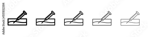 Intradermal injection icon simple illustration logo art