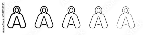 Invisibility Cloak icon simple illustration logo art