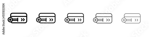 Keycard access icon simple illustration logo art