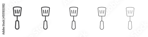 kitchen spatula icon simple illustration logo art