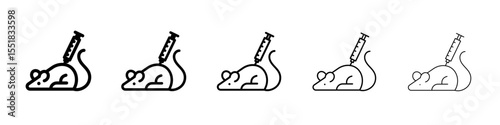 Lab rat experiment icon simple illustration logo art