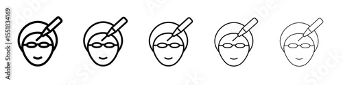 laser dermatology icon simple illustration logo art