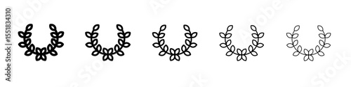 laurel wreath icon simple illustration logo art