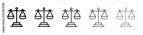 Law scale icon simple illustration logo art