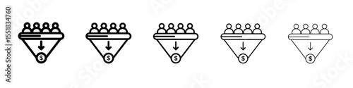 Lead generation icon simple illustration logo art