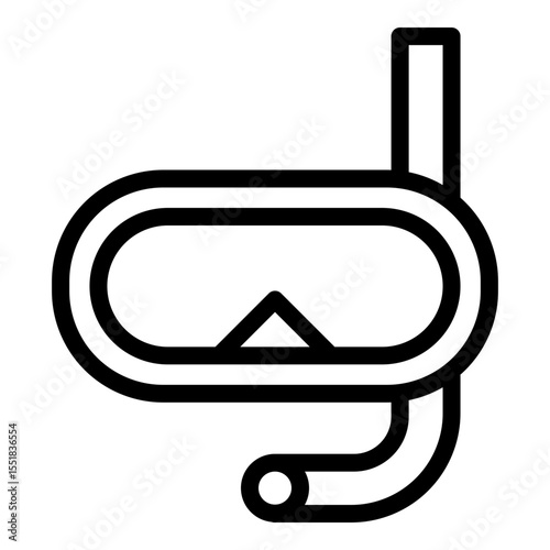 Snorkel icon. Vector line icon