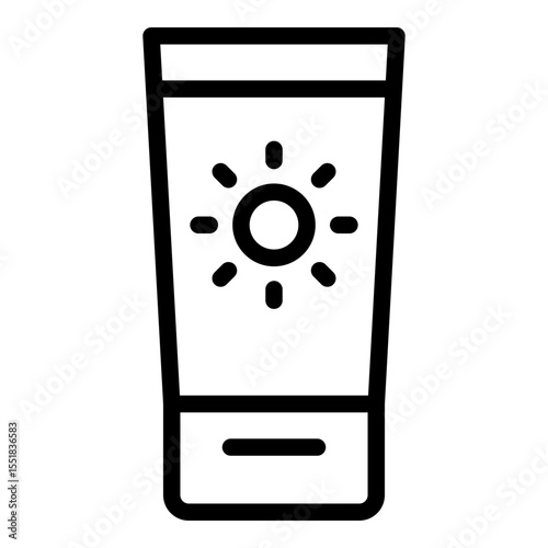 Sunscreen icon. Vector line icon
